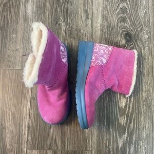 UGG Pink  Boots with Blue Sole size 6